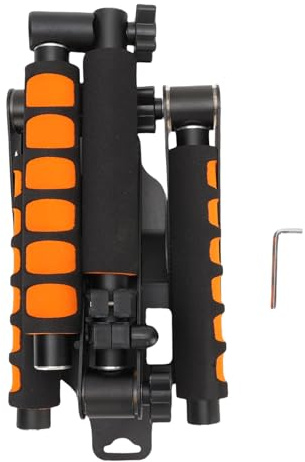 Ycauty Aluminum Alloy Foldable Camera Shoulder Rig Kit, Adjustable Height DSLR Camcorder Shoulder Support Stabilizer with Quick Release Handle for Vlog Filmmaking Live Streaming