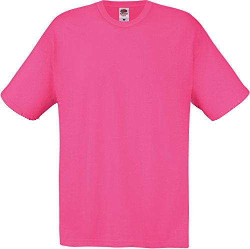 Fruit of the Loom Men's Original T. T-Shirt, Fuchsia, X-Large