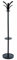 ALBA PMBRIO N Metall Schwarz Kleiderständer Garderobenständer Stabil 12 Haken ideal für Garderobe in Flur Foyer Büro 175, 5Cm(H)