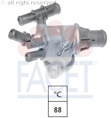 FACET Thermostat Kühlmittel Kühlwasserthermostat mit Dichtung Öffnungstemperatur:88°C für FIAT Doblo Cargo (223) Doblo Kombi (119, 223) MULTIPLA (186) BRAVO I (182) BRAVA (182) MAREA Weekend (185)