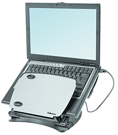 Fellowes 8024602 Laptop Stand Black – Lap Stand for Laptops and Netbooks (Black, Metal, 85 – 245 mm, 400 mm, 58 mm, 341 mm)