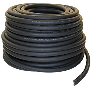 Hochwertige Gummileitung H07RN-F 5G6/ 5G10 (5x6;5x10 mm²) Baustellenkabel, Industriekabel IP44 geeignet für den Außenbereich 5-50m (5G6; 45m)