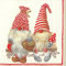 Ihr Servilletas de mesa de papel de Elfos de navidad gnomos almuerzo 20 en una plaza paquete de 33cm rojo