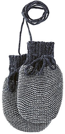 disana Baby Strick-Handschuhe Bio-Merinoschurwolle, Anthrazit-Grau, Gr. 0