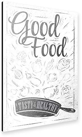 artboxONE Alu-Print 30x20 cm Good Food Coal von Künstler Anna Kozlenko