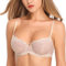 WingsLove Women's Balconette Bra Half Cup Non-Padded Minimiser Bra Wired Floral Lace Plus Size（Nude 40DDD）