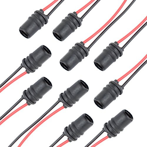 TOMALL 10pcs T10 194 runde vorverdrahtete Buchse für LED-Lampen Ersatz