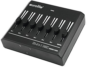 EUROLITE FD-6+1 DMX Dimmer Panel | Einfacher DMX-Controller für 6 Kanäle mit Master-Regler