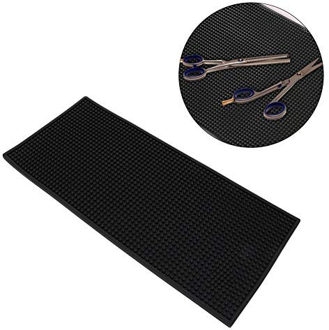 Tapis de station de barbier,Protection Antidérapante D'outils de Coupe de Tondeuse à cheveux Ciseaux de coiffeur Salon Barbier de PVC Tapis de bar Tapis de Table Barber Shop