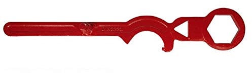 MBS-FIRE® Hydrantenschlüssel Typ B DIN 3223, Rot, Stahl, C-Form, Mechanisch, Unpoliert, WRENCH, Schlüssel, 2077149031