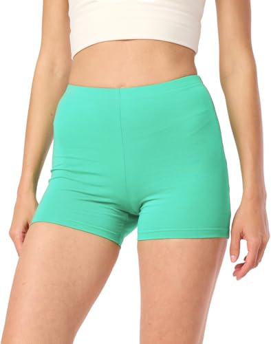 Merry Style Damen Shorts Radlerhose Unterhose Hotpants Kurze Hose Boxershorts aus Baumwolle MS10-392 (Minze, M)