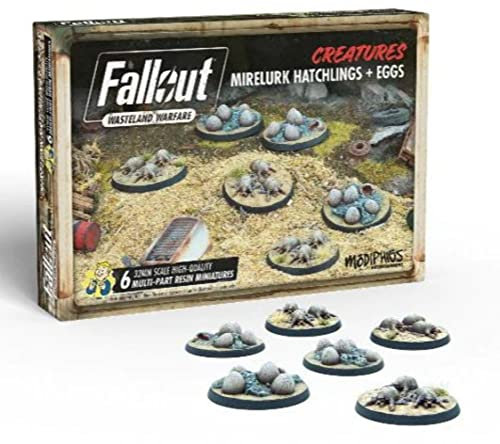 Modiphius Entertainment | Fallout Wasteland Warfare | Creatures: Mirelurk Hatchlings and Eggs | Miniatures | Unpainted
