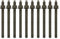 10 Ankerstangen - M12x210 mm Edelstahl A4 inklusive Muttern und Scheiben Schwerlast-Anker Schwerlast-dübel Verbundanker Gewindestange (Edelstahl V4A, M12 x 210)