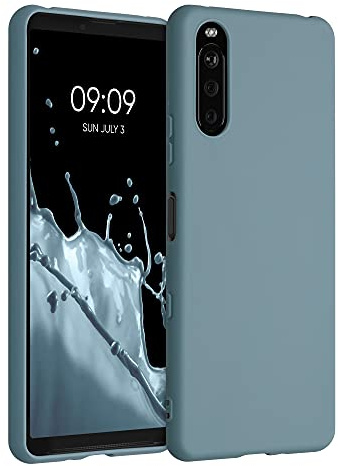 kwmobile Hülle für Sony Xperia 10 III TPU Case - Handyhülle unterstützt kabelloses Laden, Flexible Schutzhülle, gummiertes Cover in Arctic Night
