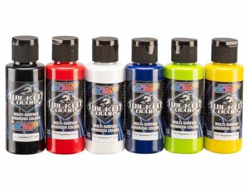 Createx Wicked - Set primario opaco, 6 x 56,7 g (60 ml)