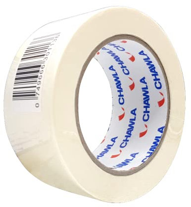 CHAWLA | Masking Tape 48mm 50 Meters | Paper Tape Easy Tear White Removable Painting DIY Decoration, Heavy Duty, Paper Tape for Paint Decoration, 48 mm 50m