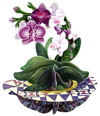 SANTORO Pirouette, 3D Pop Up Greeting Card - Orchid - Birthday Gift for Her, Mum, Daughter, Wife, Girlfriend | Anniversary, Thinking of You, Thank You Card | Flower Card For Mother's Day