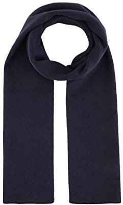 TOM TAILOR Herren 1038512 Basic Winterschal mit Wolle, 13160-Knitted Navy Melange, OneSize