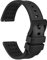 WOCCI 20mm Rallye Uhrenarmband, FKM Gummi Armband, Schnellverschluss, Schwarze Matte Schnalle (Schwarz)