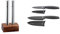 WMF Salz- und Pfefferstreuer Set 3-teilig, Salzsteuer klein, Pfefferstreuer, Cromargan Edelstahl mattiert, Holz-Ständer & Touch Messerset 2-teilig, Küchenmesser mit Schutzhülle,