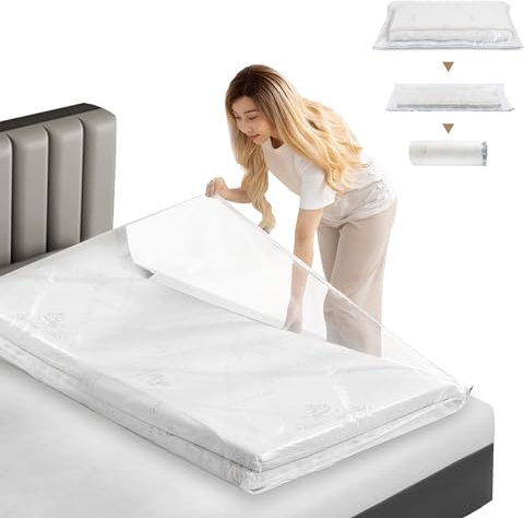 Vakuumbeutel für Matratzen, 240 x 120 cm, übergroße Vakuumbeutel, Schaumstoff-Matratze, Vakuumbeutel, wasserdicht, wiederverwendbar, Doppelmatratzen-Vakuumbeutel, Kingsize, 240 x 120 cm