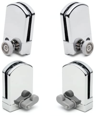 Kudos Shower Door Rollers Hangers and Guides Set of 4 / Replacement Spares Parts J058