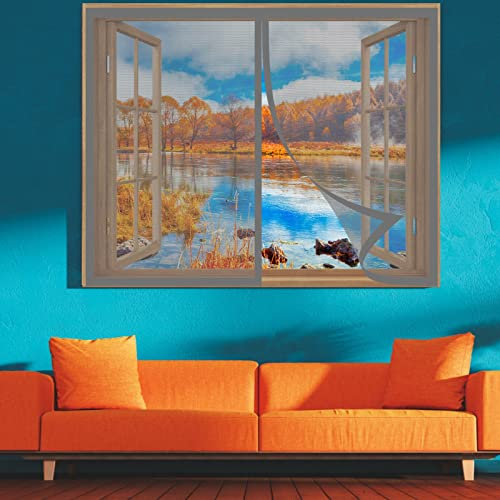 Fliegengitter Für Dachfenster 70 x 120 cm Fliegengitter Fenster In Verschiedenen Größen Auswählbar Fenster-Fliegengitter Für Alle Fenster Bis, Grau