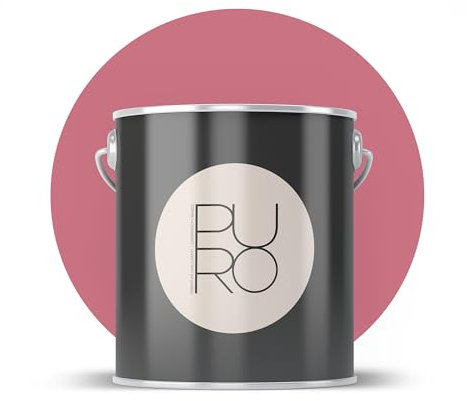 Livingwalls PURO Vernice murale di qualità superiore c2032 - Pittura per soggiorni e uffici con altissimo potere coprente - colore opaco di alta qualità in rosa - 1l