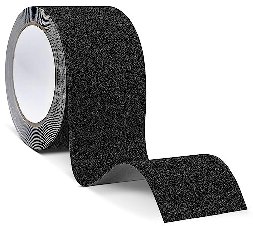 Anti Slip Black Grip Tape 50mm (W) x 5 meter (L) - Strong Adhesive Non Slip Triple Layers 80 Grit High Traction Safety Friction Tape for Stair, Ramps, Steps, Walkways, Flooring and Indoor/Outdoor