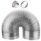 Tubo Secadora Universal Tubo Flexible de Aluminio Ø 80/100/110/120/150/160/170/180/200mm Conductos de Ventilación para campana extractora, ventilador de tubo (Color : 2m, Size : 120mm)