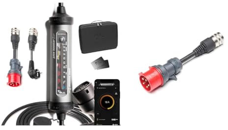 Juice Booster 3 air - Wallbox mit App bis 11kW ohne Installation & 2 Rot bis 22kW | 400V/32A Starkstrom Adapter