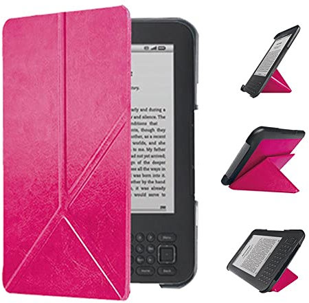 Cover for Kindle 3rd Keyboard(ModelD00901) Smart Case Kindle 3rd Keyboard(ModelD00901) Business Intelligence Retro Leather Cover