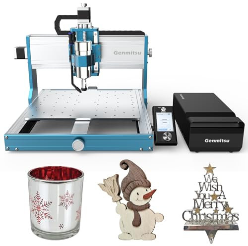 Genmitsu 3030-PROVer MAX Router CNC con guida lineare e movimento della vite a sfera, precisione di ±0,05 mm per l'alluminio metallico di alta precisione, supporto del kit rotante del quarto asse