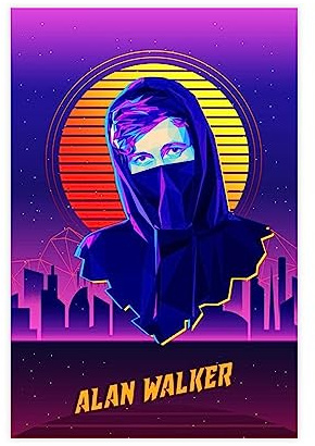EYEZER Alan Walker 1 Leinwand-Poster, Wandkunst, Dekordruck, Bild, Gemälde für Wohnzimmer, Schlafzimmer, Dekoration, ungerahmt, 30 x 45 cm