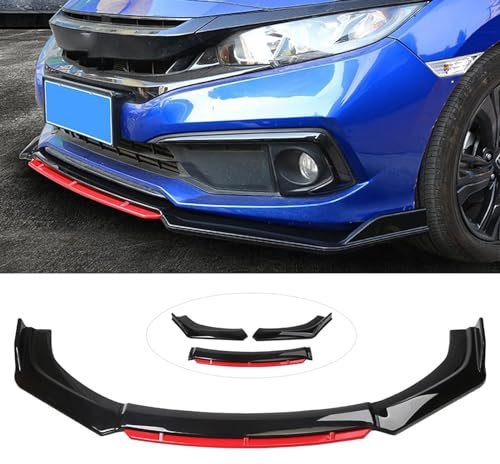 Frontspoiler Lippe Spoilerlippe Splitter Für Kia Optima Sedan DL3 JF TF MG 2006-2025, Stoßstange Lippe Front Spoiler Tuning Auto zubehör,Bright Black Red