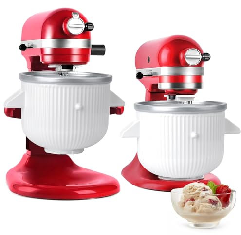 KITWANDA Ice Cream Maker Attachment for Kitchenaid Stand Mixer,2-Quart Frozen Yogurt - Ice Cream & Sorbet Gelato Maker,Fits 4.5 5 6 7qt Kitchenaid Stand Mixer