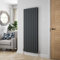 Radiant Living® 1600 x 608mm Anthracite Grey Vertical Tall Designer Radiator Double Column Flat Panel Modern Modern Central Heating Panels Bathroom Radiators