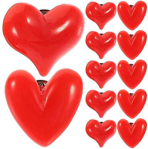 Ciieeo Broches En Forme De Cœur Rouge – 12 Pièces En Forme De Cœur Pour La Saint-Valentin Épingles À Revers Badge En Forme De Cœur Pour Costume De Saint-Valentin Hommes Femmes Vêtements