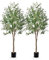 Leflos 180cm Oliviers artificiels denses, Arbres artificiels de Haut avec Pot, Plantes Tropicales en Soie Verte, Belles pour la Maison, Le Bureau et d'autres espaces intérieurs, 2pcs