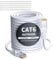 Mygatti Cable Ethernet CAT 6 de 60 metros - blanco,para uso en exteriores,resistente al agua,1.0 Gigabit,UTP, CCA,cable de conexión LAN RJ45 para cámara POE, router, módem, switch + 25 bridas