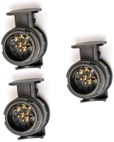 GLEAVI 3 Stück 13 7 13-poliger Anhängerstecker Draht 13-polige Anhängersteckdose 7 bis Anhänger Verbindungskabel Adapter -poliger Anhängerstecker Adapter 13-poliger Wohnwagenstecker Black