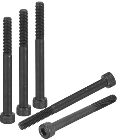 DTGN M8-1.25x85 Tornillo de Cabeza Plana Hexagonal, 10pcs, para Bicicletas de Carretera Automóvil Motocicleta, Tornillo Cilíndrico Hueca Hexagonal de Acero al Carbono, Negro