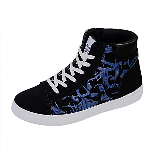 EU 43 Zapatillas para Hombre Zapatillas planas de lona para hombre, zapatillas deportivas de ocio cómodas a la informales con cordones a juego de colores sneakers hombre zapatillas seguridad hombre