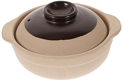 OKUMEYR Cazuela De Barro Sin Esmaltar Resistente Al Calor Para Cocción Tradicional Gas y Vitrocerámica Olla De Terracota Para Guisos Arroz y Sopas Para Uso Doméstico y Reuniones Familiares