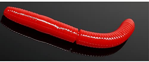 Libra Lures Fatty D'Worm Knoblauch Forellen Köder Tauwurm Imitation Zander Huchen Süßwasser Schwimmend 6,5cm 10 Stück Raubfisch