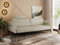 MKS MEBLE 3 Sitzer Sofa mit Schlaffunktion Schlafsofa mit Metallgestell Couch mit Schlaffunktion Bettsofa mit Großer Liegefläche von 200 L × 140 B - Beige Velvet - Salento