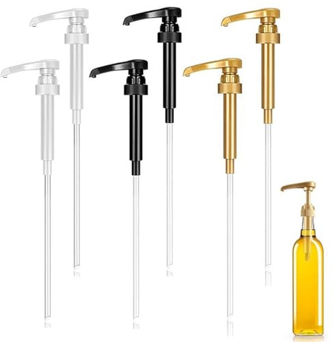 Syrup Pump, 6 PCS Reusable Coffee Syrup Pump Dispenser Coffee Syrup With Pump Syrup Dispenser For Home Kitchen Barista Tools Coffee Bar Accessories