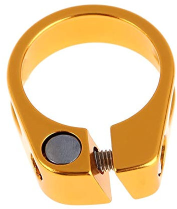 YZWHKJ Fahrrad Sattelkloben 31,8 mm Aluminiumrohr MTB-Fahrrad-Sattel Sattelklemme Fit for 27.2mm Sattelstütze Radfahren Teile(Gold)