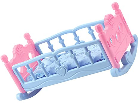 VANZACK Kinderpuppenbett Prinzessinnen Puppenbett Für Puppenbettmöbel Im Süßen Design Für Rollenspiele Puppenhaus Zubehör Für Kreative Spielstunden