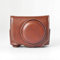 Leather Camera Case Bag with Strap for Canon Powershot G7 X Mark II G7X II Camera Coffee